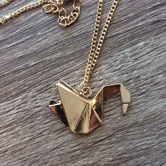 Crane Bird Origami Pendant - Picture 5 of 6
